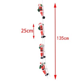 Kadahis Santa Claus Ladder for Four People, Christmas Ornament, 53.1 inches (135 cm), Christmas Tree, Ornament, Christmas Wreath, Decoration, Christmas Wreath Kit,