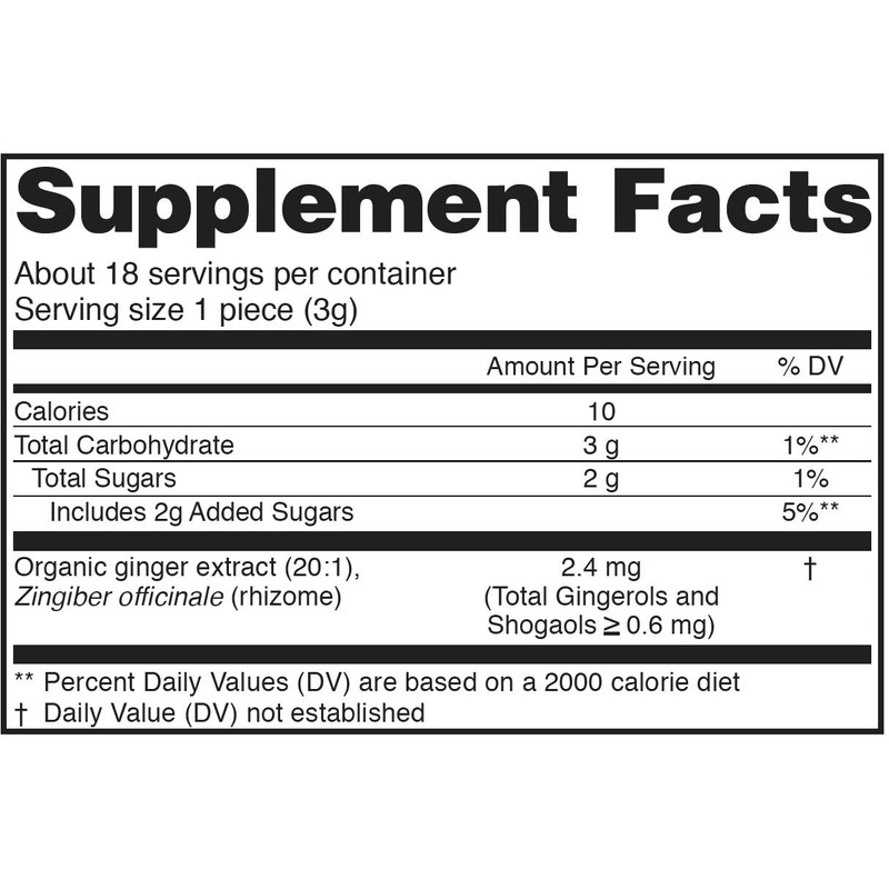 Organic Double Ginger Peach Tummydrops (Pack of 3 Tins-54 Total