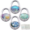 ROFLYER 4Pcs Various Designed Purse Hanger Table Hook with Pouch