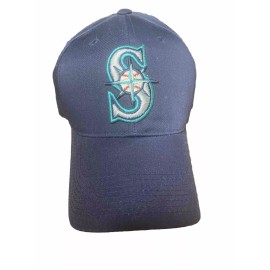 Outdoor Cap Seattle Mariners Hat Snapback One Size Navy Blue Curved Brim Green White Logo