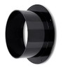 Dryer Vent Wall Plate 4" Black Plastic Straight Duct Connector Flange Wall Trim Pipe Collar for Heating Cooling Ventilation System(100mm)