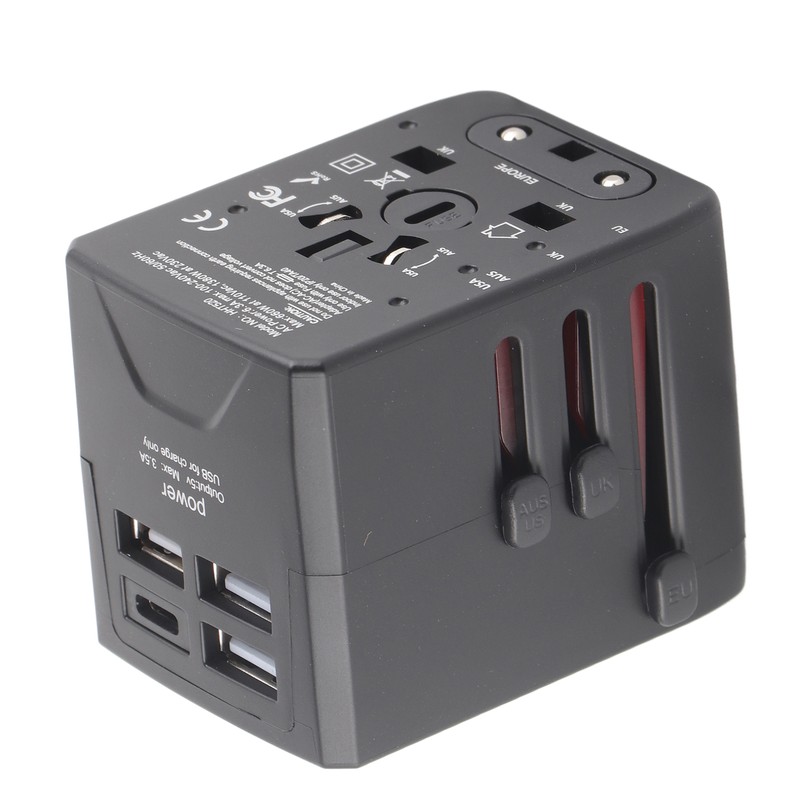 Universal Travel Adapter International Plug Power Converter Multi Outlets