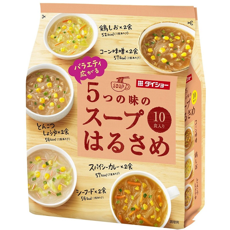 Daisho (2 Bag Set) Variety Spread 5 Flavor Soup Harusame