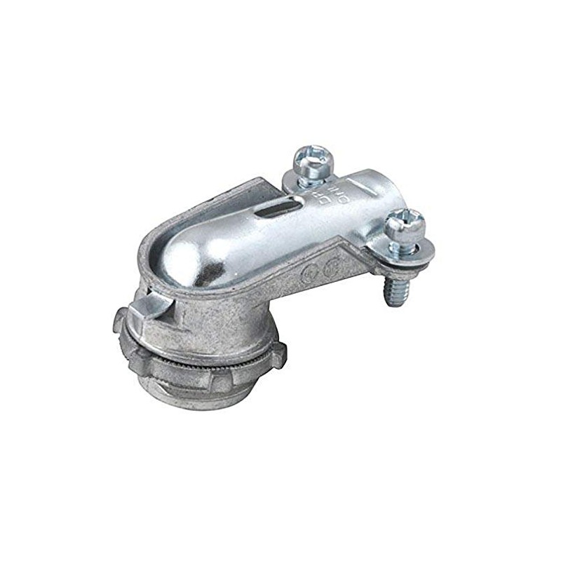 RACO 2691-25 Connector, Squeeze, 3/8-Inch Trade Size, 90 Degree, Armored/Flex,