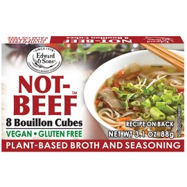 Edward & Sons Bouillon Cubes, 3.1 Boxes, Not-Beef 3.1 Ounce (Pack of 12) 37.2 Ounce (Packaging May Vary)
