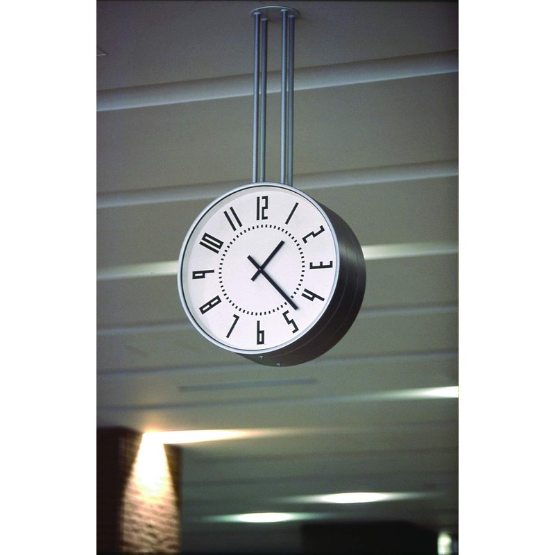 Lemnos (レムノス) Table Clock Aluminum White Ekiklock S Size eki
