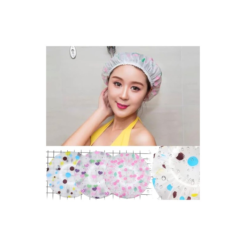 3pz Gorra de Baño Impermeabile Gorros de Ducha para Mujer,