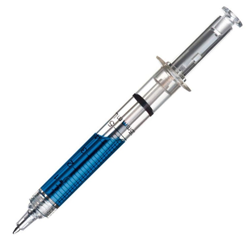 noTrash2003 Set of 10 Ballpoint Pens in Syringe Shape Various