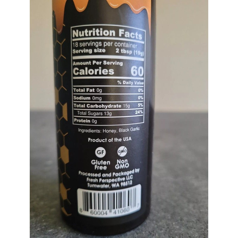 Fresh Perspective Black Garlic Infused Honey "Fresh Perspective" 12oz Squeeze