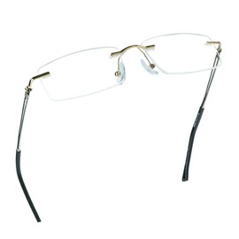 LifeArt Blue Light Blocking Glasses, Computer Reading Glasses, Anti Blue Rays, Reduce Eyestrain, Stylish for Men and Women(Gold,+1.00 Magnification)