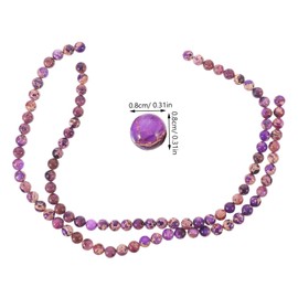 KONTONTY 2Pcs Emperor Stone Bead Bracelet Smooth Surface Natural Stone Jewelry for DIY Crafting Comfortable Wear for Special Occasions and Daily Use