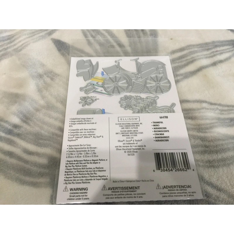 Sizzix® Thinlits Floral Sentiment Die Bundle 722-860 New