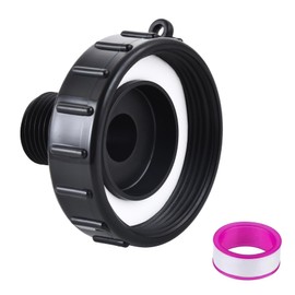 Wantmatch 275 330 IBC Tote Adapter, Food Grade IBC Drain Adapter,Water Hose Male Adapter for Garden Hose,2.4”Fine Thread ×3/4”GHT Male Thread