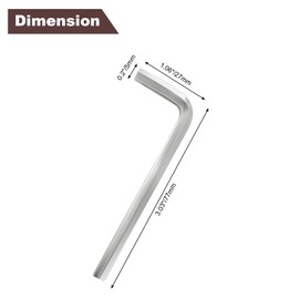 Luomorgo 10 Pcs 5mm/3/16 Inch Allen Wrench, L Shaped Hex Key Wrench, Heavy Duty Steel Hexagon Wrench Tool for Repairing, Installation