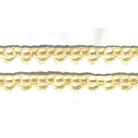 5 Yards Ivory Cotton Lace 3/8'' Trim,Vintage Style Scalloped Crochet Lace Ribbon Edge Trimmings for Sewing,Craft and Wedding Bridal Decoration -L