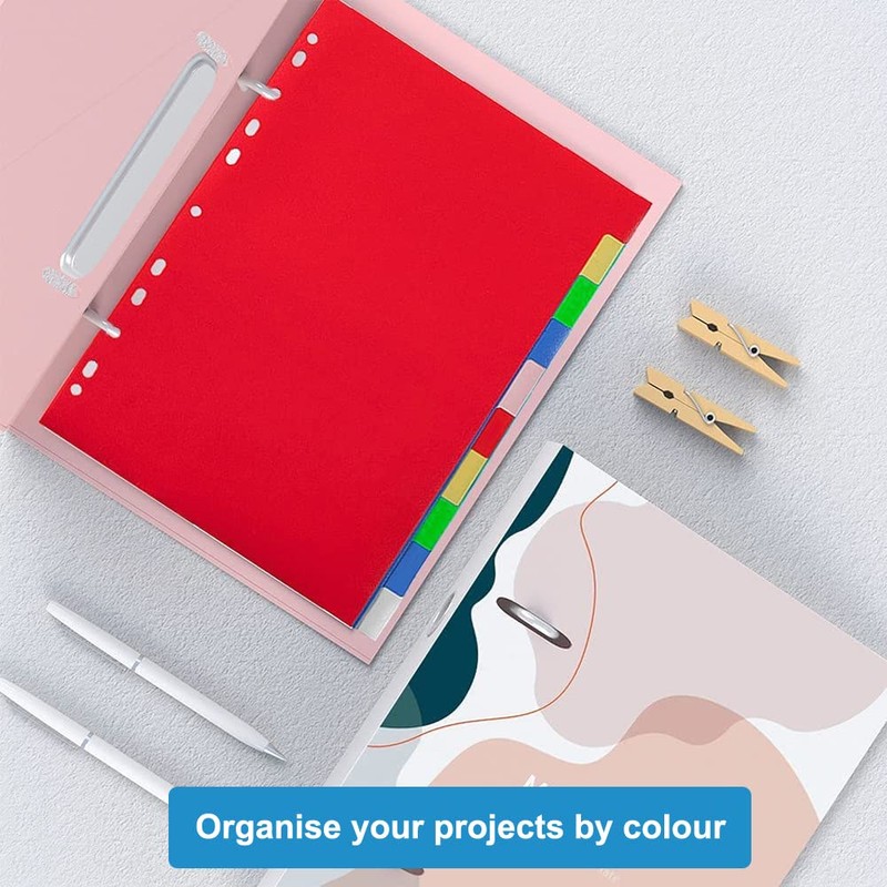 A4 Dividers, 12-Piece Folder Index, A4 Dividers, Pastel Folders, with