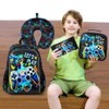 UFNDC 5PCS Kids Luggage for Boys, Game Rolling Suitcase with