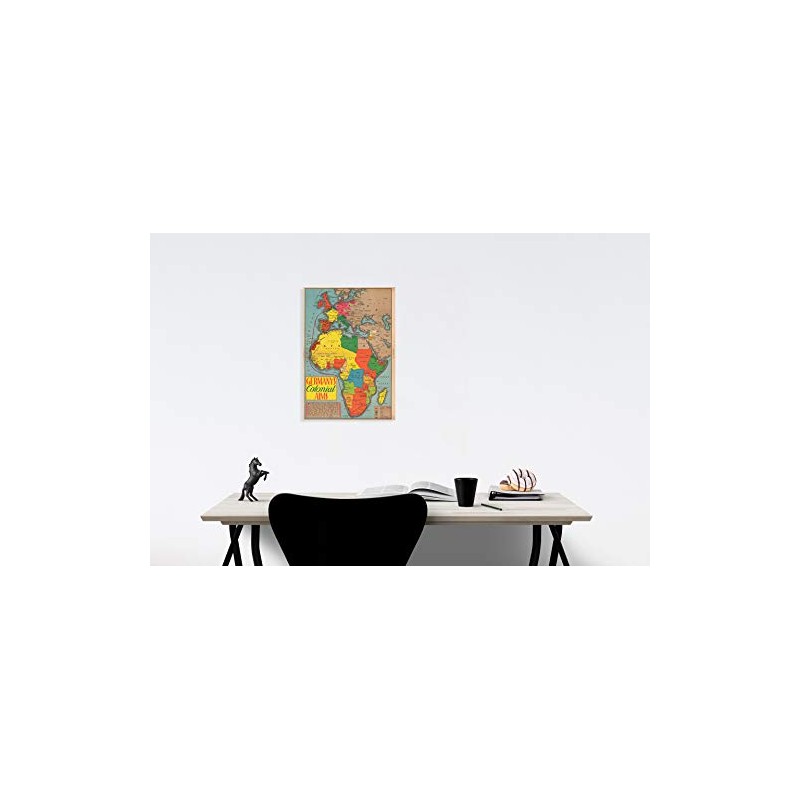 Historic Map : Colonial Africa, Romer, 1938, Vintage Wall D?or