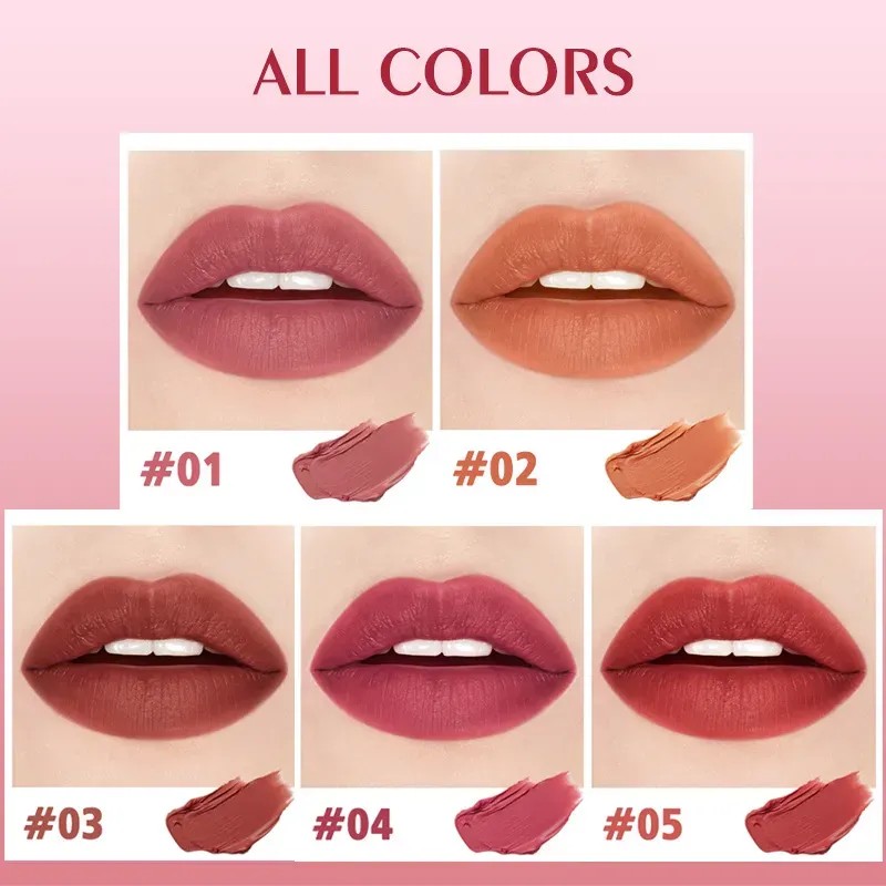 Set De Lápiz Labial Mate Natural De Larga Duración Para