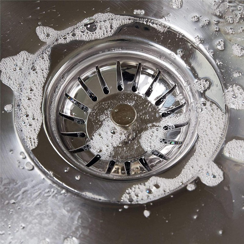 Andrew James Stainless Steel Sink Strainer Plug for Food Waste