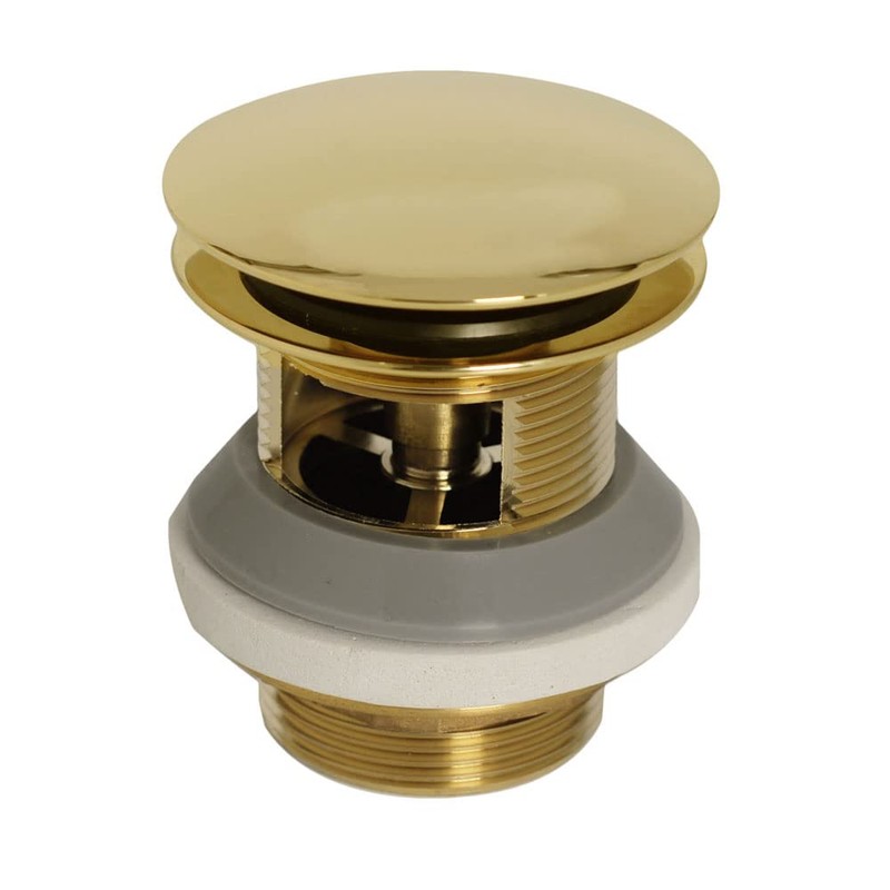 Westbrass Tip-Toe Integrated Overflow Bath Drain, Polished Brass, D98R-01