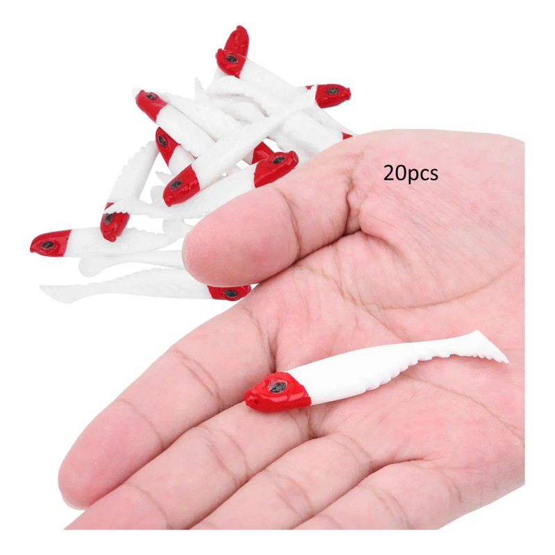 .c Señuelos De Pesca, 20 Unidades, Cebo Blando, 7 Cm,