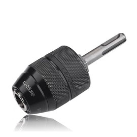 Wolfride Impact Drill Chuck SDS Drill Chuck 0.08 - 0.5 inch (2 - 13 mm) Cemented Carbide Keyless Drill Chuck with 0.4 inch (10 mm) SDS Adapter for Electric Screwdriver Impact Driver Drill Electric Hammer 1/2-20UNF