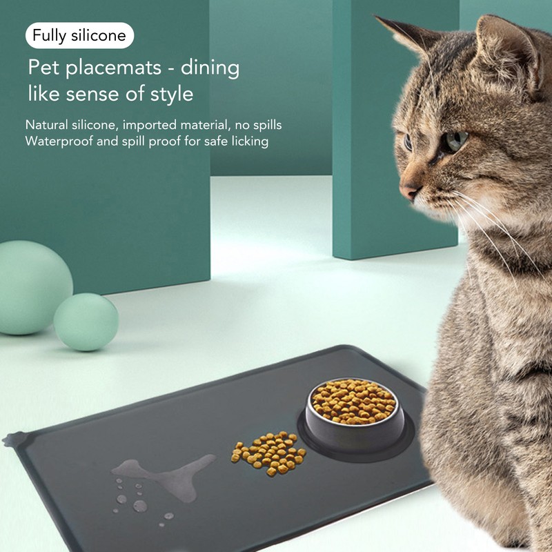 Silicone Pet Placemats Waterproof Slip Resistant Washable Pet Feeding Mat