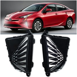 ULTRALTH LED Front Bumper Fog Light Kit for Toyota Prius 2016 2017 2018 -Switchback White DRL Daytime Running Lights & Amber Turn Signals Light | Replacement for bumper fog light kit 2-Piece