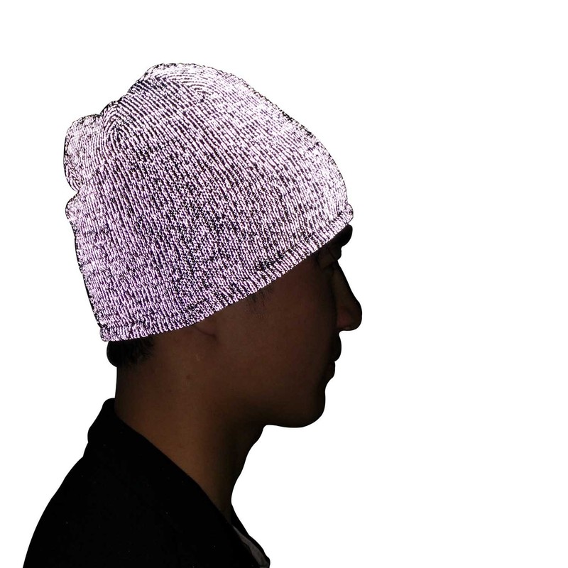 AMNQUERXUS Reflective Beanie High Visibility Warm Winter Loop Knit Hat