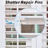 Maitys 40 Pieces Shutter Repair Pins, Plantation Shutter Fasteners Spring
