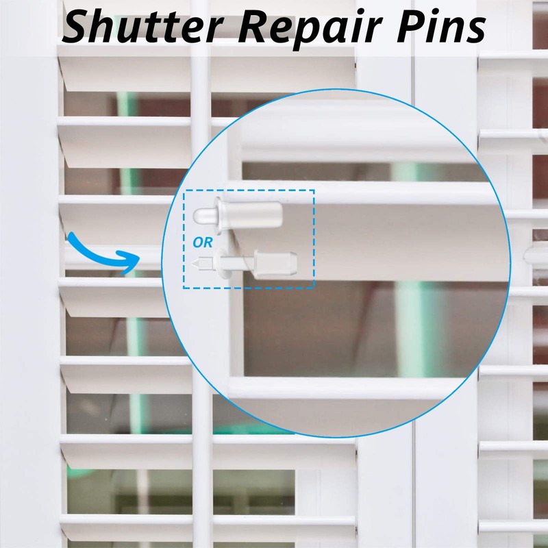 Maitys 40 Pieces Shutter Repair Pins, Plantation Shutter Fasteners Spring
