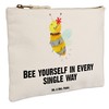 Mr. & Mrs. Panda Makeup Bag Bee Flower, White, Hand