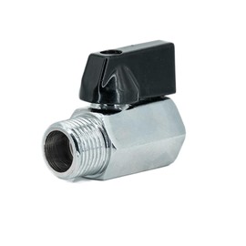 Refuuch Brass Mini Ball Valve 1/2" NPT Female x Male Shut-Off Valve