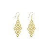 Savlano 925 Sterling Silver Diamond-Shape Chandelier Drop Earrings-18K Gold Plated