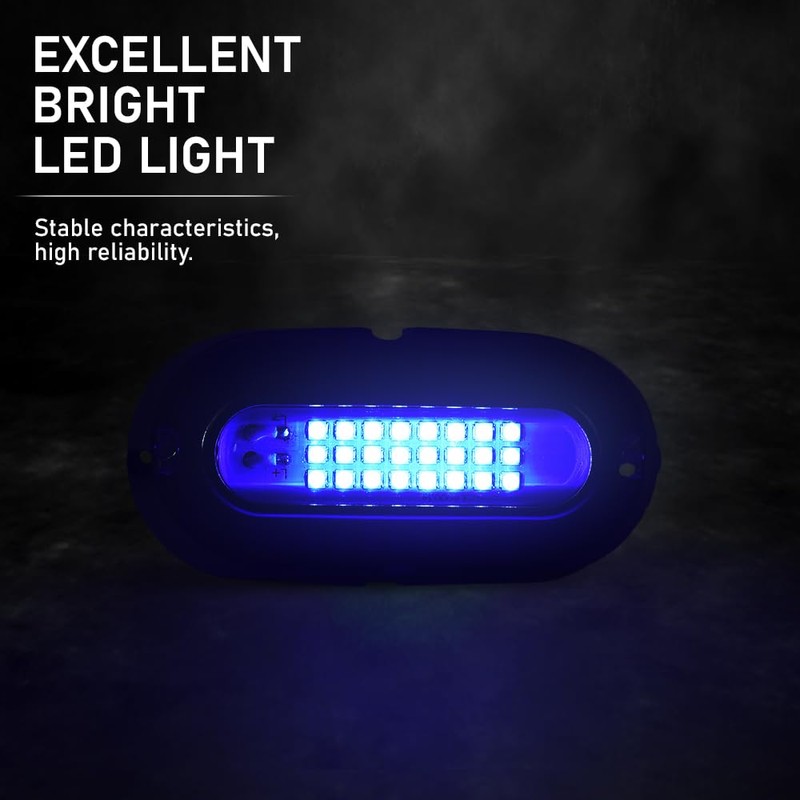 ALLGOOD 2 Pcs LED Pontoon Boat Docking Light Bright White