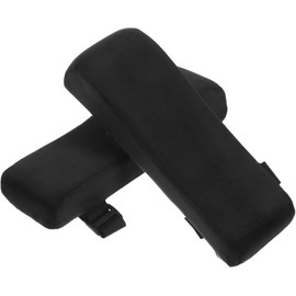 Fundas para Reposabrazos de Silla de Oficina, Cojines Acolchados de Espuma, Elevadores Ergonómicos para Apoyabrazos, Color Negro con Base Amarilla, Par de Almohadillas