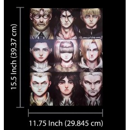 Unbranded Attack on titan,3D Poster,3D Lenticular Flip Effect,2 Images In One,anime