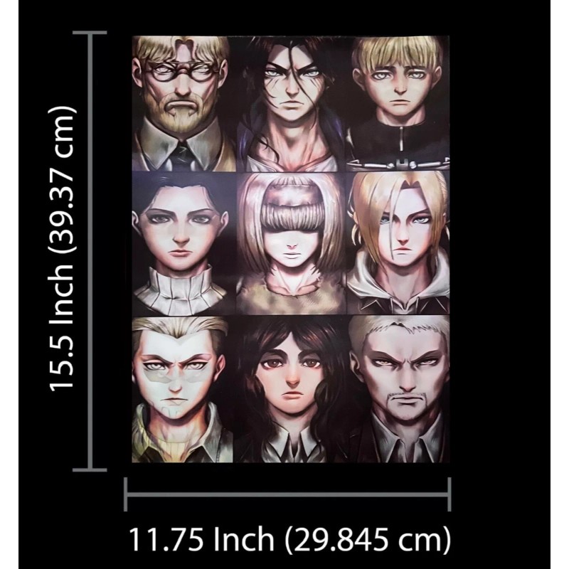 Unbranded Attack on titan,3D Poster,3D Lenticular Flip Effect,2 Images In