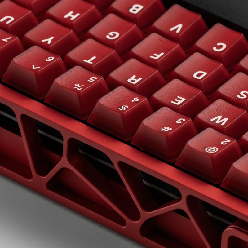 PBT Keycaps Set 164Keys Cherry Profile Red Black Keycaps 60%