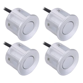 4pcs Reverse Backup Parking Rear Bumper Park Assist Object Sensor Silver for Most Vehicles