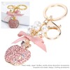 2Pcs Keychain Pendant Pearl DiamondStudded Fruit Shape Key Ring Girl