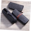 Gadpiparty 3Pcs Dark Grey Felt Makeup Bag Versatile Zipper Cosmetic