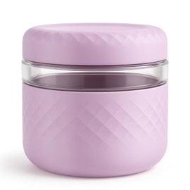 Cafezi 24 oz Glass Lunch Bowl Container with Lid | Leak & Spill Proof, BPA-Free, Microwave & Dishwasher Safe, Airtight Meal Prep & Food Storage Jar for Lunch, Salad, Soup, Overnight Oats, Stew, Yogurt