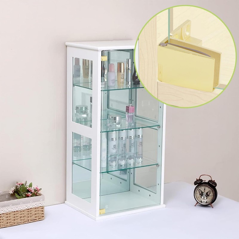 UFURMATE Glass Door Hinge, 2Pcs Zinc Alloy Frameless Glass Door