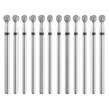 sourcing map 12pcs 70-80 Grits Diamond Grinding Bit 3.5mm Ball