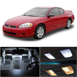 LEDpartsNow Interior LED Lights Replacement for 2000-2005 Monte Carlo Accessories Package Kit (9 Bulbs), WHITE