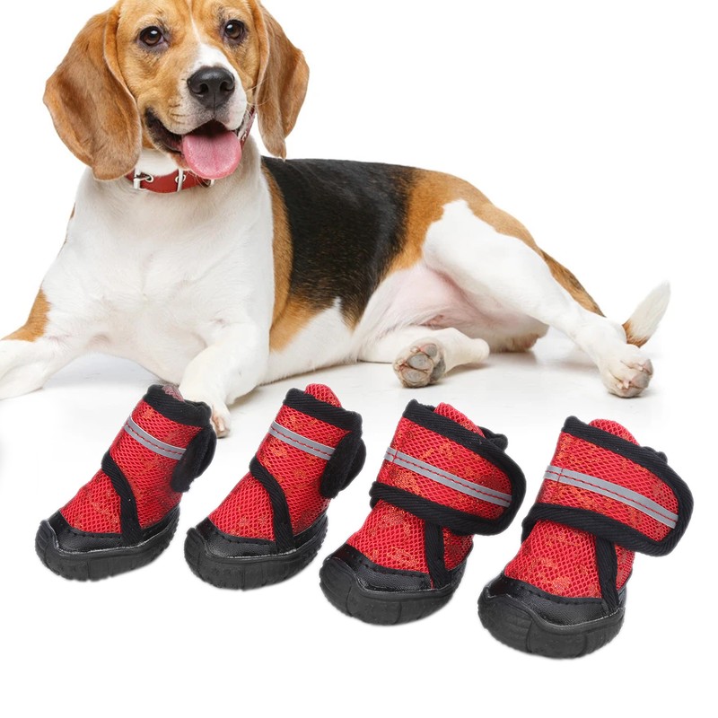 Pet Shoes Adjustable AntiSlip Outdoor Dog Boots for Small Medium