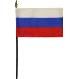 Russia - 4 in x 6 in World Stick Flag