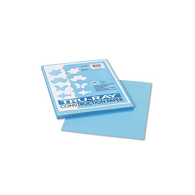 Pacon 103016 Tru-Ray Construction Paper, 76 lbs., 9 x 12,